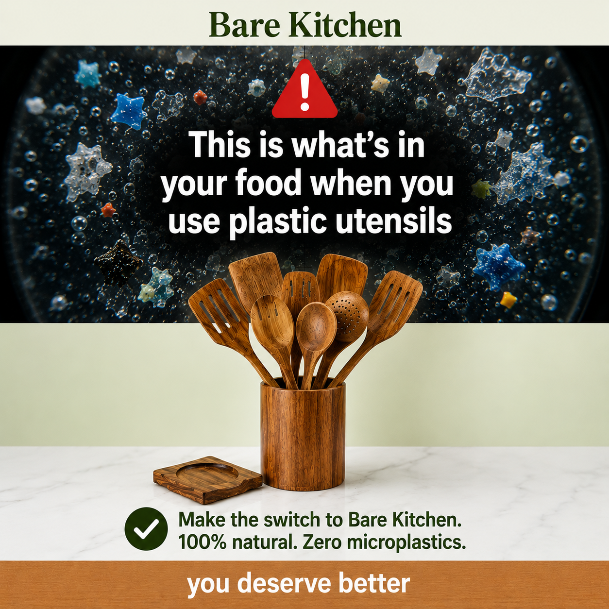 Bare Kitchen -  9PCS Teak Kitchen Utensils